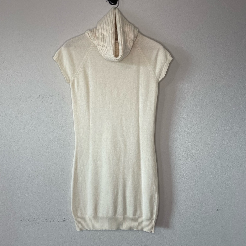 United Colors of Benetton Cashmere Ivory Turtleneck Mini Dress Size Small